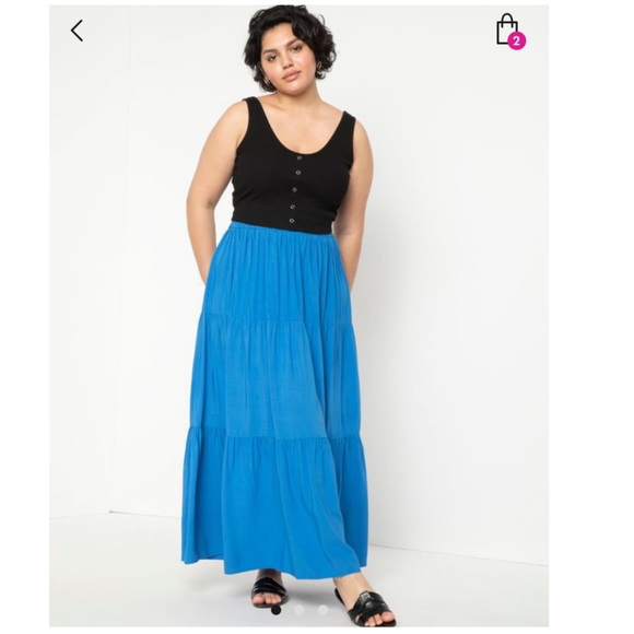 Eloquii Tiered Maxi Skirt - Picture 1 of 1